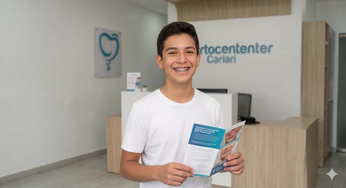 Adolescente con brackets Ortocentro Cariari
